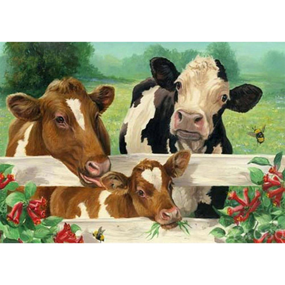 

30*40CM - Cow - Round Drill Diamond Painting, 501 Original