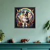 Diamond Painting -5D Full Round Drill Rainbow Wings Dog