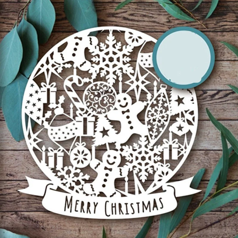 Merry Christmas Ball Cutting Dies Scrapbooking Metal Embossing DIY Stencil Album Paper Cards Decorative Crafts