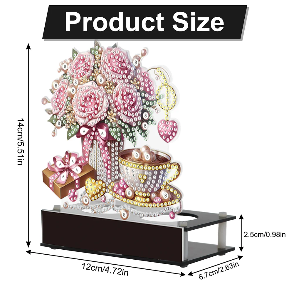 DIY Afternoon Tea Diamond Painting Candle Holder Ornaments Aromatherapy Candle Holder