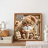 Diamond Painting-DIY Full Round Drill Coffee Drinking Gnome(40*40 CM)
