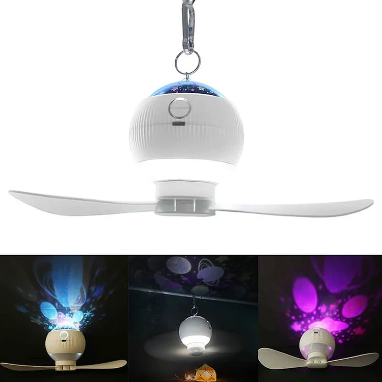 Starry Sky Projection Fan Light - Appledas