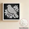 DIY Pearl Painting Bird for Home Wall Decor(25x25cm)
