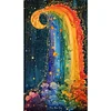 (40*70cm)DIY Full Square Drill Diamond Painting-Rainbow Moonlight