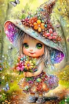 Luxury AB Velvet Diamond Painting Kit - Flower Fairy