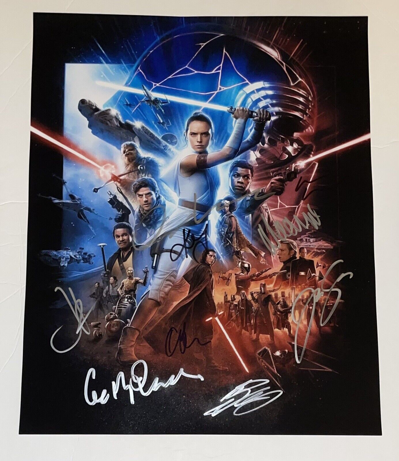 JJ Abrams +8 Signed 16x20 Rise of Skywalker Authentic Autograph JSA LOA COA