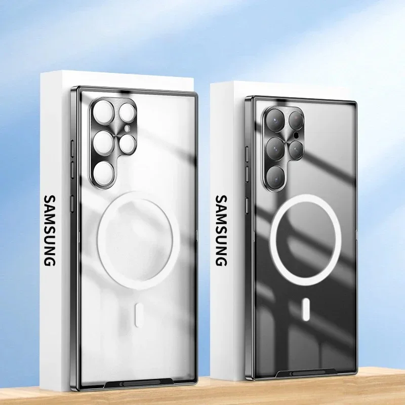 Suitable for Samsung S22/S21 ultra-thin metal magnetic mobile phone case