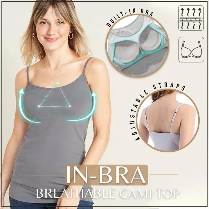 🎁LAST DAY 45% OFF🎁Adjustable Strap Tank Top With Built-In Bra