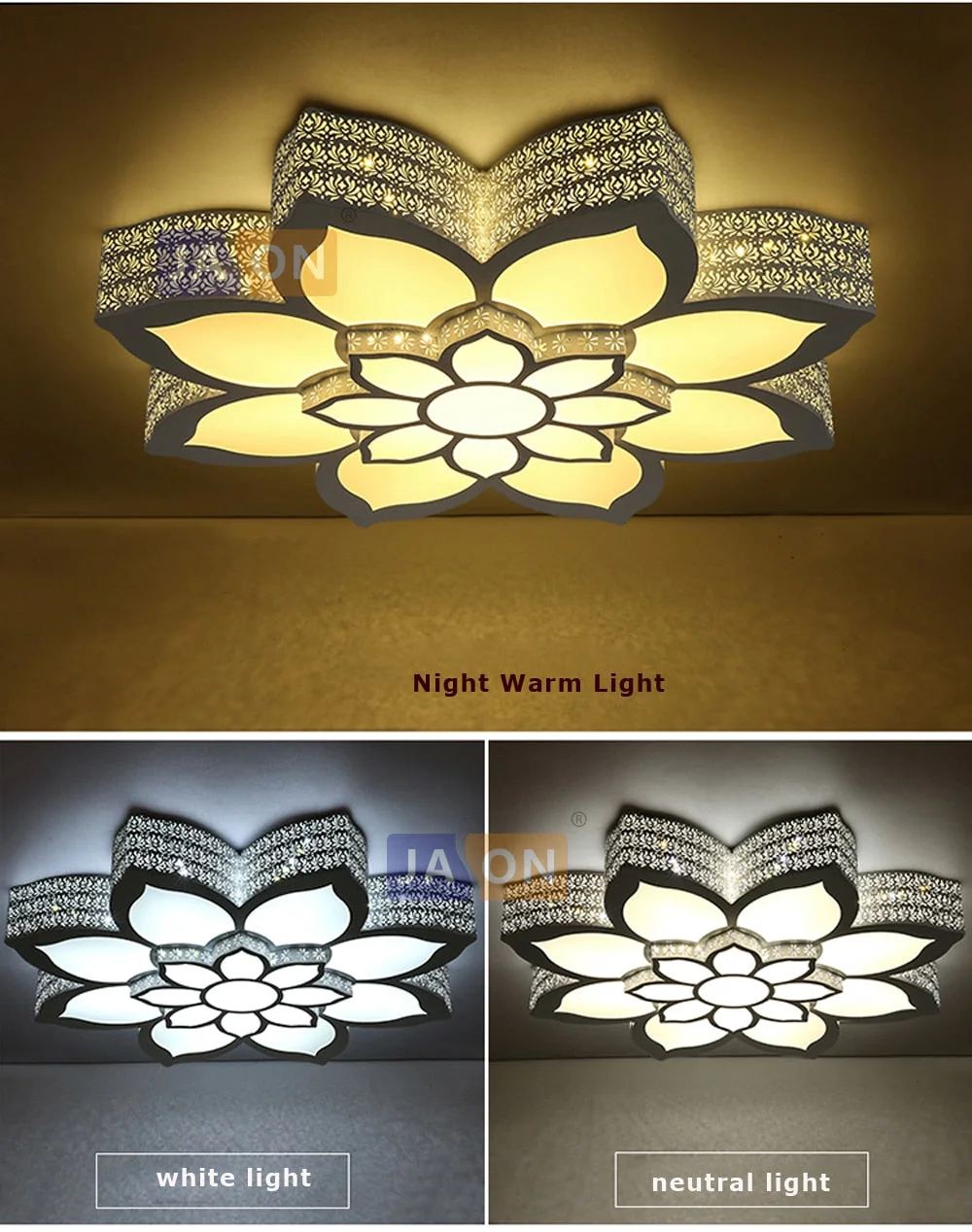 LED Modern Iron Acrylic Lotus Lamparas De Techo Ceiling Lights.LED Ceiling Light.Ceiling Lamp For Foyer Bedroom