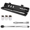 1/2-Inch Drive Click Torque Wrench Adjustable Torque Wrench Metal for Car Repair