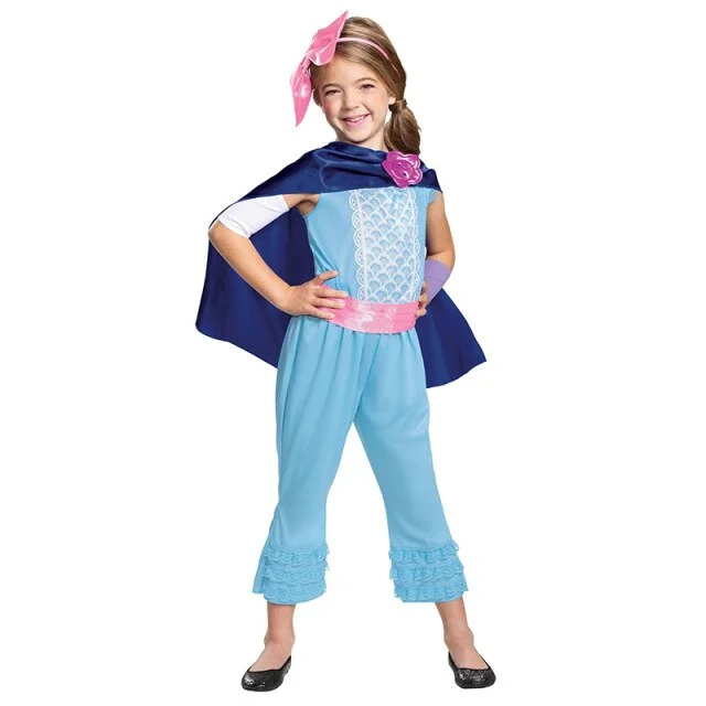 Girls Bo Peep Costumes Princess Halloween Cosplay Outfits-elleschic