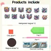 (US Local)12Pcs Diamond Art Magnets Fridge Sticker Set for Adults Beginners (CN561 Bird)
