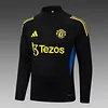 Joyfball 2025/2026 Manchester United Half-Pull Training Suit Black Football Shirt 1:1 Thai Quality