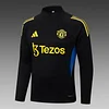 2025/2026 Manchester United Half-Pull Training Suit Black Football Shirt 1:1 Thai Quality Set