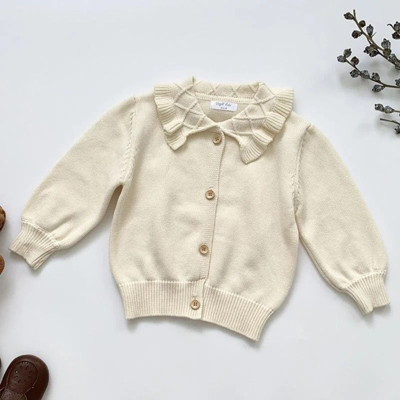 Spring Autumn Baby Boys Girls Pure Color Cardigan Coat Children Clothing Baby Boy Girl Long Sleeve Knitted Kids Cardigan Coat