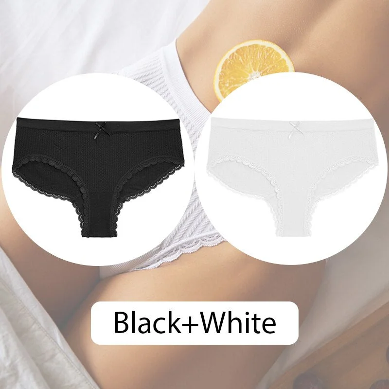 FINETOO Women Seamless Briefs 3D Jacquard Panties Low Waist Bow Underwear M-2XL Female Underpants Soft Ladies Panty Lingerie New