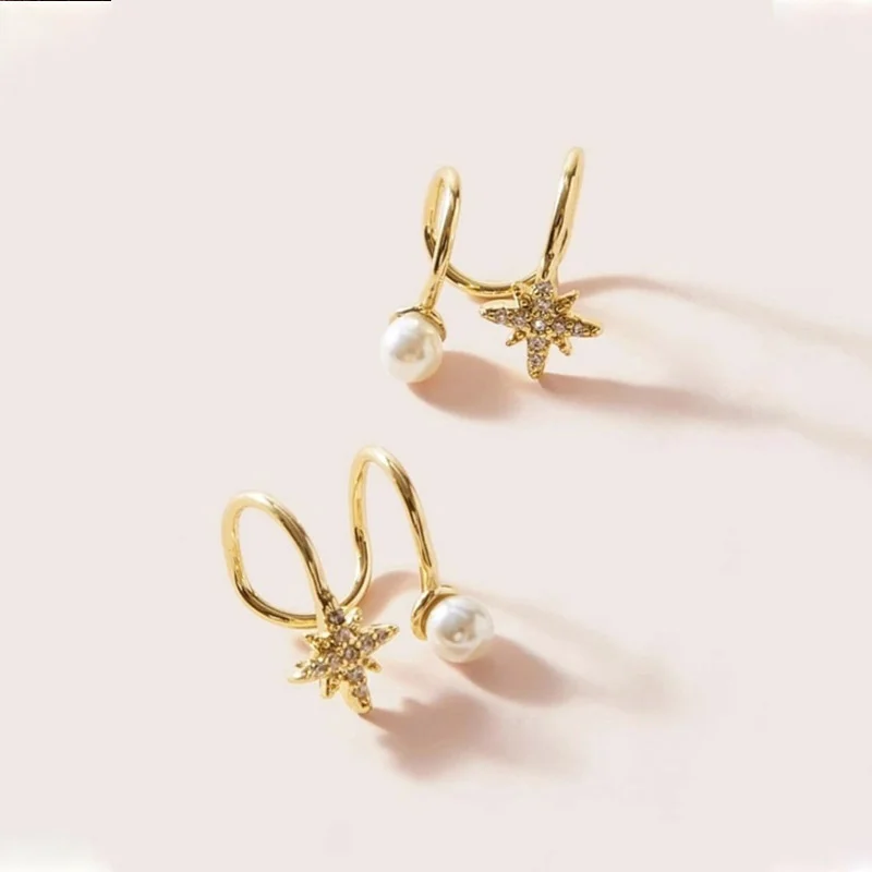   Metal Pearl Petals Earrings - Neojana