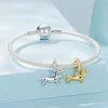 Dachshund Charms Fits Pandora Charms Bracelet Necklace for Women 925 Sterling Silver