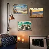 3PCS plage de miami - Ensemble de panneaux en m&eacute;tal(20*30cm/30*40cm)