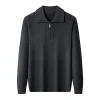 Men's Lapel Zipper Sweater