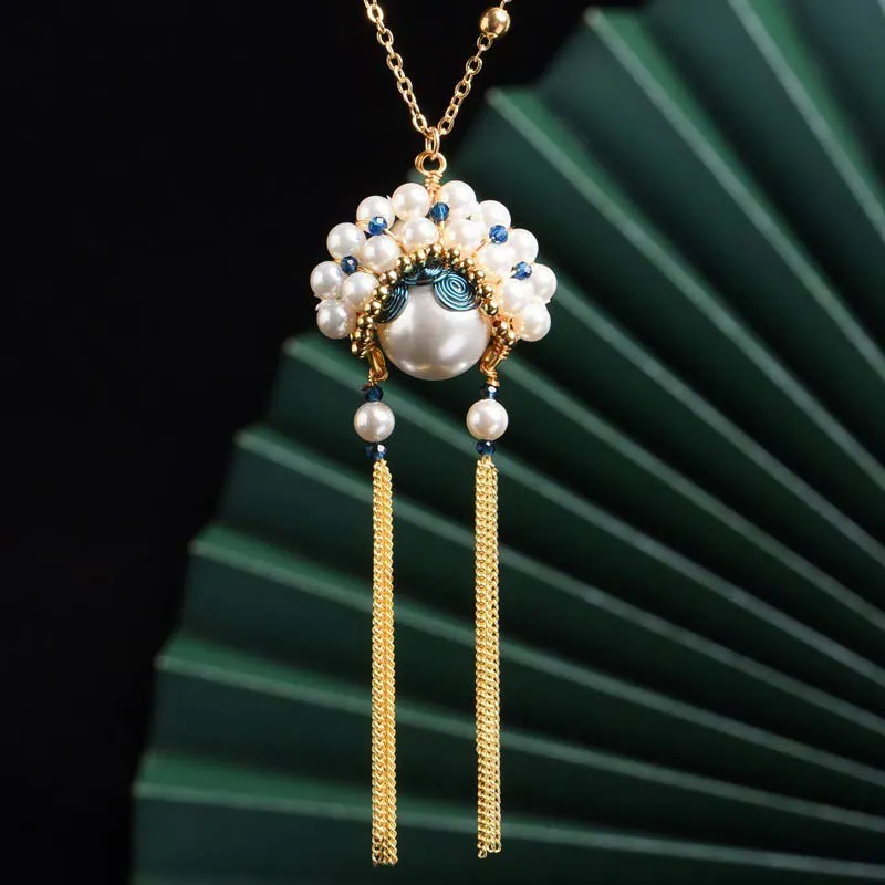 Pearl Blessing Happiness Drop Earrings Necklace