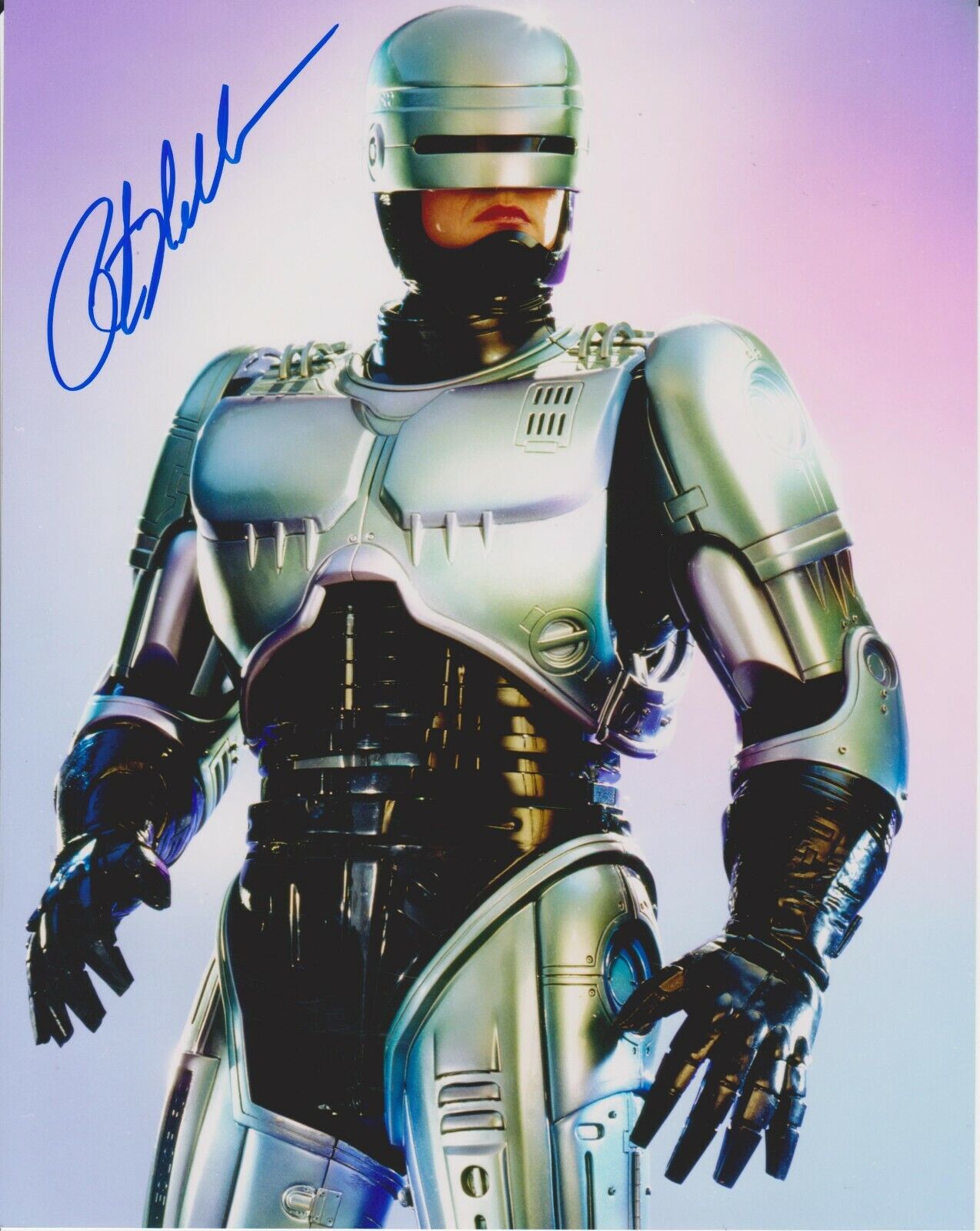 Peter Weller Robocop Original Autographed 8x10 Photo Poster painting #8 signed @HollywoodShow