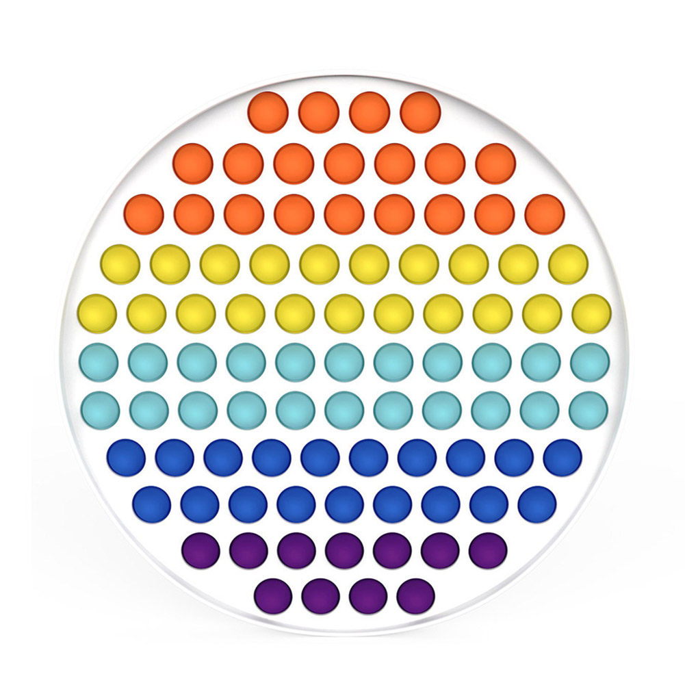 

Dimple Fidget Toy Kids Round Fingertip Push Bubble Anti Stress Toys Rainbow, 501 Original