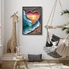 Love sunset beach - runder Bohrer Diamantmalerei - 40*60cm (große Größe)
