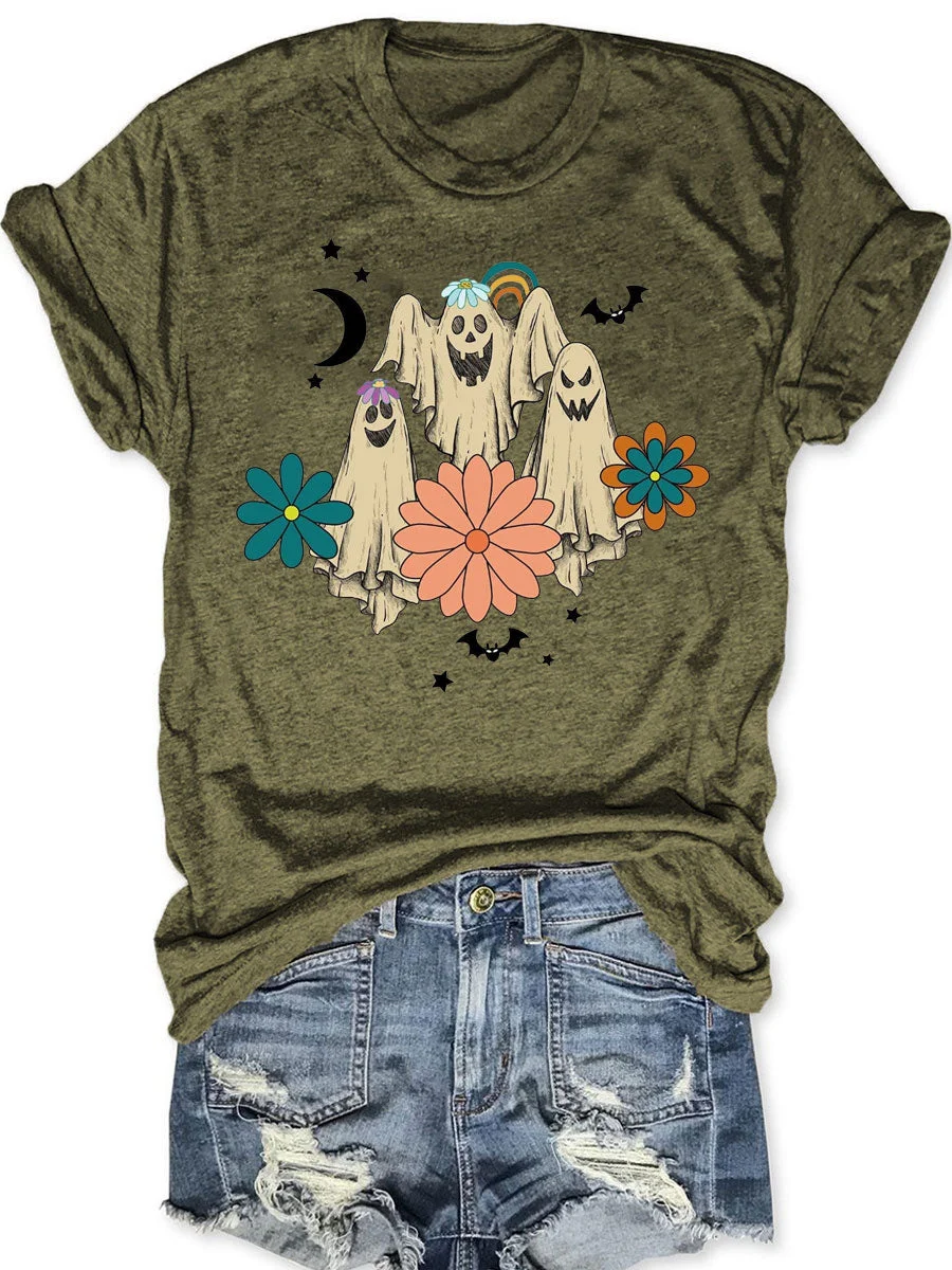 Retro Floral Ghost T-shirt