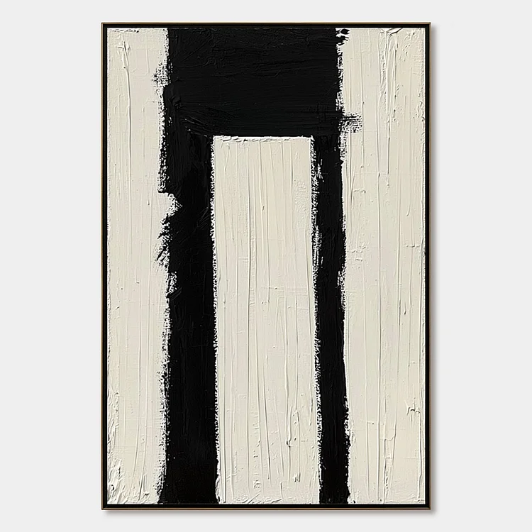 GATEWAY: Textured Minimalist Abstract Oil Painting（Canvas painting）