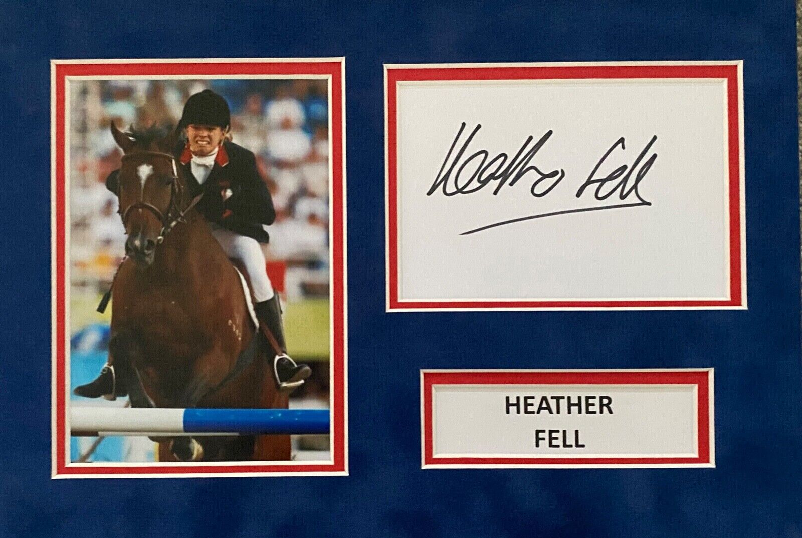 HEATHER FELL HAND SIGNED A4 Photo Poster painting MOUNT DISPLAY OLYMPICS AUTOGRAPH 1