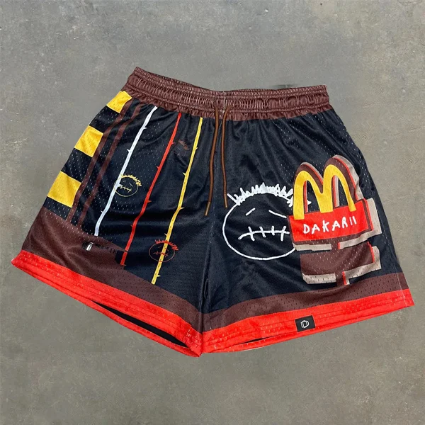 Personalized stretch contrasting sports shorts