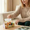 (24cm)Diamond Art Tissue Box Cover DIY PU Desktop Organizer Large(farm chicken)