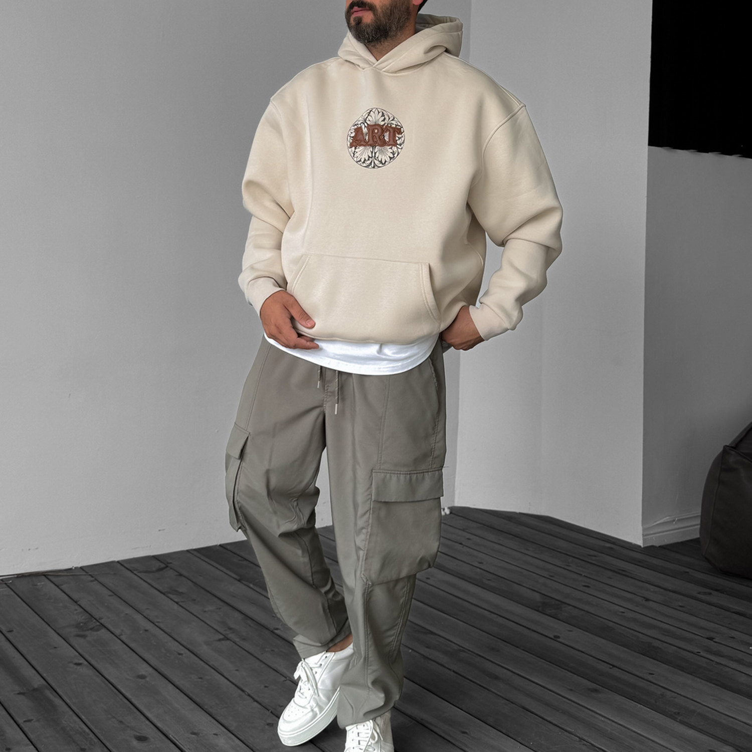 Street Lettering Oversized Hoodie