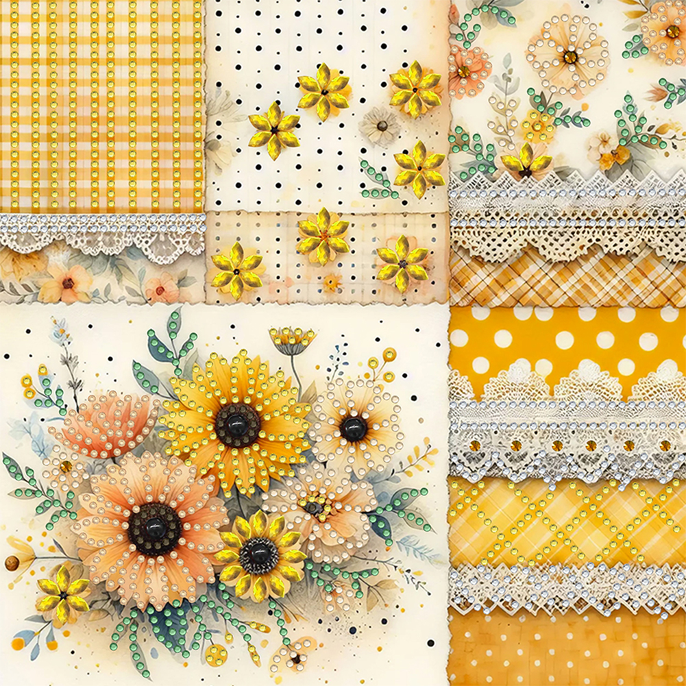 Bouquet Flowers 30*30cm(canvas) special shaped drill diamond painting
