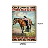 Once Upon A Time There Was A Girl - Vintage Metal Signs - 20*30cm/30*40cm - Western