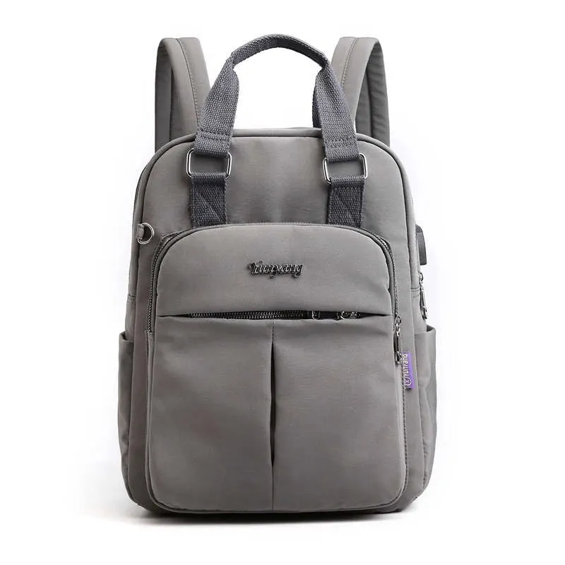 Brand Casual Large Capacity Nylon Women Backpack High Quality School Bag For Women Multi-pocket Female Zipper Travel Bag