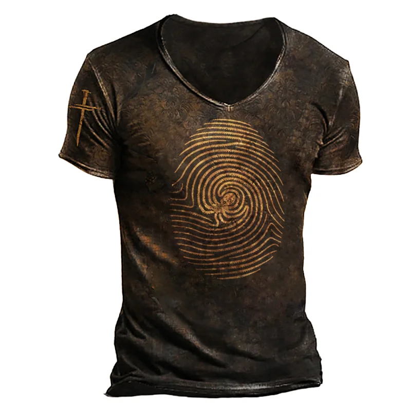 Mens outdoorB SIDE print T-shirt / [viawink] /