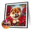 (40*40cm)Xmas Dog - Square Partial AB Drill Diamond Painting