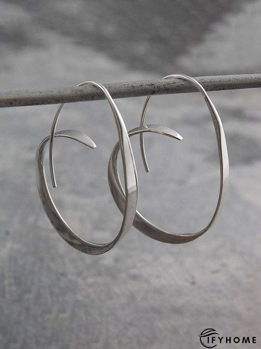 Fashion Golden Silver Spiral Exaggerated Circle Earrings | IFYHOME