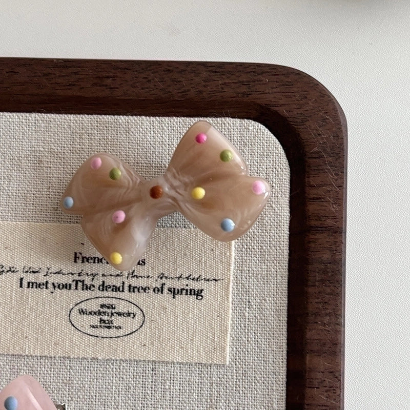 Love Color Oil Dropping Wave Dot Hairpin Dot Side Clip Cute Side Bangs Clip Broken Hairpin Hair Accessories