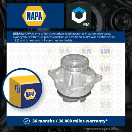 Water Pump fits FORD FOCUS 2.0 98 to 04 Coolant NAPA 1112899 1053879 1058743 New Parts