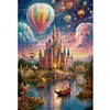 Castle Hot Air Balloon - 11CT Stamped Cross Stitch 40*60cm