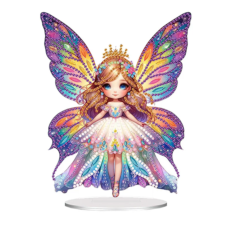 Acrylic Butterfly Fairy Diamond Painting Desktop Decorations for Adults Beginner