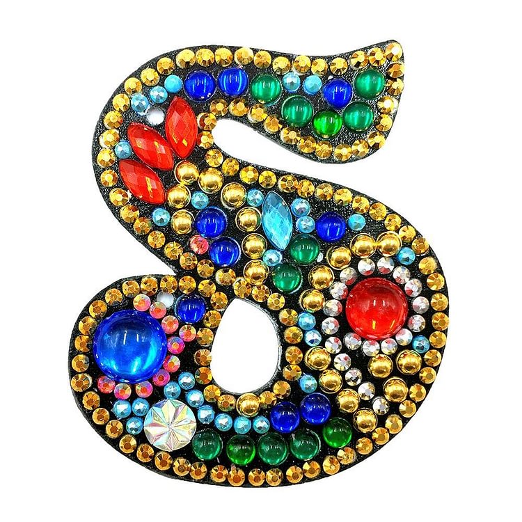 1 Pc DIY Diamond Painting Keychain - Lettre S