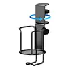 2 in 1 Clamp On Desk Cup Holder with Headphone Hanger Anti-Spill Table Cup Hook Easy To Install for Coffee Mups Water Bottles Headphones