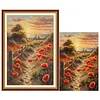 (US Local)Poppy-11CT Stamped Cross Stitch Kit(40x60cm)