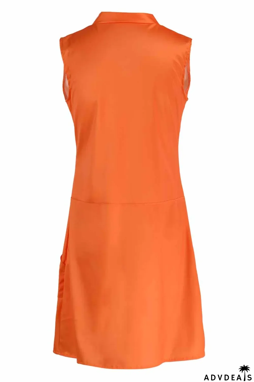 Yellow Fashion Casual Print Split Joint V Neck Sleeveless Dress