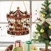 Xmas Carousel Diamond Painting Ornament DIY Pendant Kit 9.45x9.45in