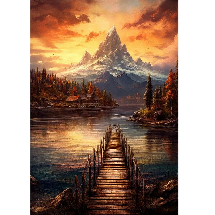 Forest Scenery - Full Square Drill Diamond Painting - 40*50CM(Canvas)